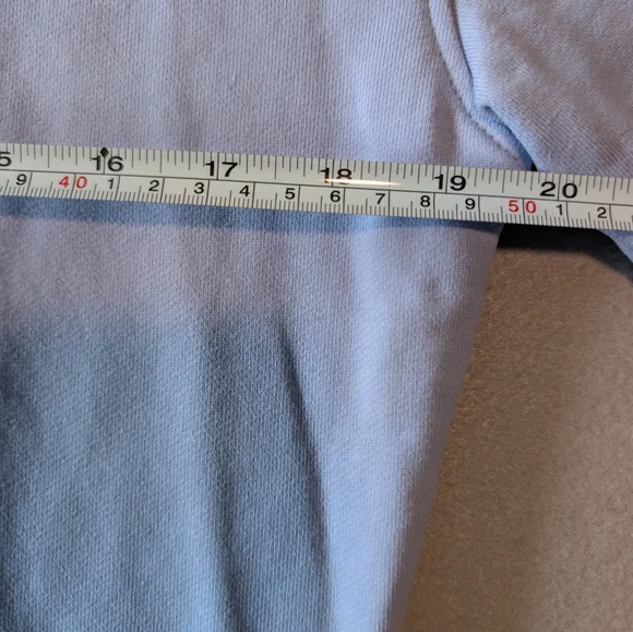 Alexander McQueen McQ Womens Cropped Hoodie Sweatshirt Light Blue Black Sz XS - Picture 7 of 13